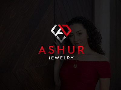Ashur Jewelry branding design illustrator logo modern typography vector
