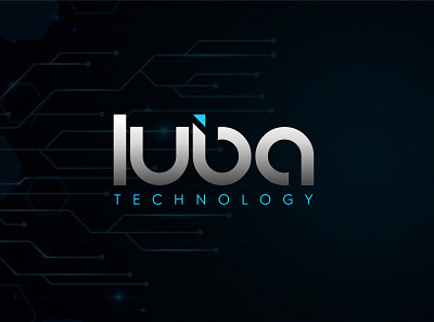 luba Technology branding design illustrator logo modern typography vector