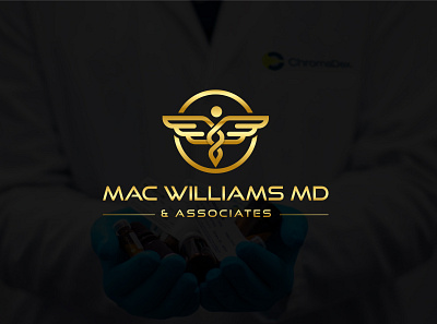 Mac williams md & associates branding design illustrator logo modern typography vector