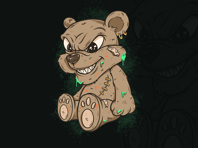 Teddy Bear artwork bear design design for sale doll graphic design illustration killer killer bear logo sale teddy bear teddy bear killer tshirt design vector