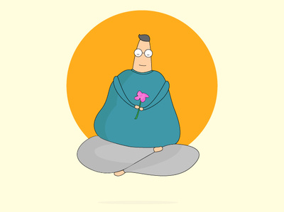 The Power of Meditation adobeillustrator charecter design design illustrated illustration illustraton vector zoho