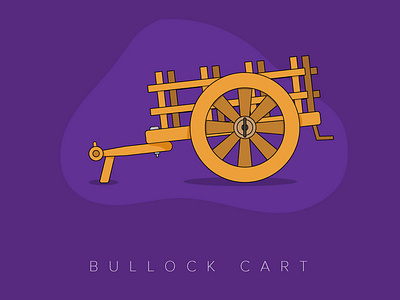 Bullock Cart adobeillustrator bullockcart design illustrated illustration tradition transport vector