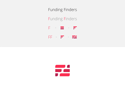 Funding Finders Logo Design adobe illustrator clean logo design dark red double f logo f logo illustration illustrator lettering logo logo construction logo design red typogaphy