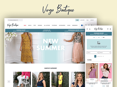 Virgo Boutique Shopify eCommerce Website