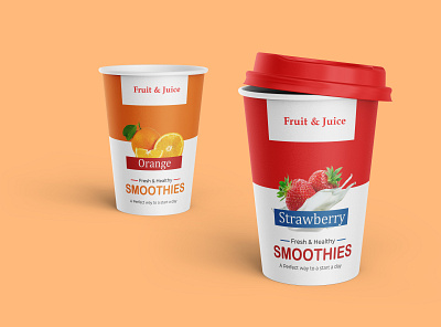 Smoothies Cup Branding branding design graphic design