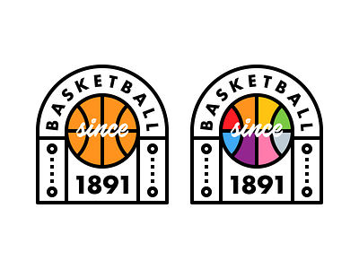 Basketball Badge adobeillustrator art artwork badge basketball design dribbble grid illustration vector