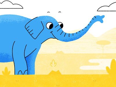 Elephant art artwork dribbble illustration procreate