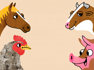 Farm animals art artwork design dribbble illustration procreate