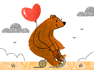 Tricycle Bear art artwork dribbble illustration procreate