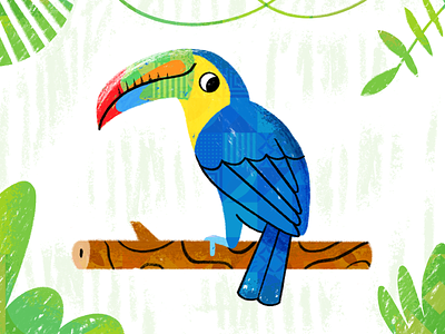 Toucan art artwork dribbble illustration patterns procreate toucan