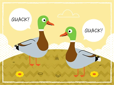 Quack! adobeillustrator art artwork design dribbble ducks illustration quaking vector