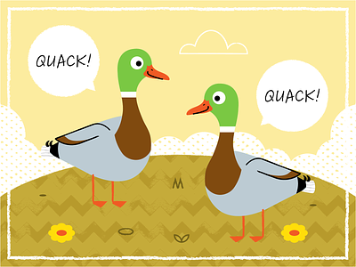 Quack! adobeillustrator art artwork design dribbble ducks illustration quaking vector