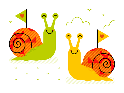 Snails adobeillustrator art artwork dribbble illustration love snails vector