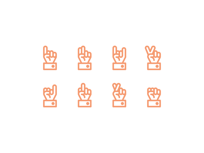 Hand Signs by Sander de Wekker on Dribbble