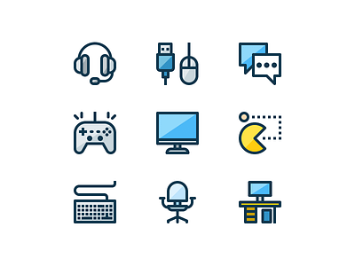 Colored Gaming Icons