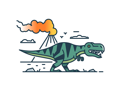 Albertosaurus albertosaurus art artwork colored dinosaur illustration illustrator outline