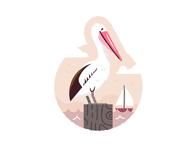 Pelican adobeillustrator art artwork brushes colored design dribbble flat design illustration texture vector