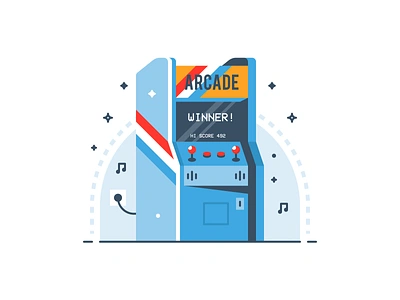 Arcade adobeillustrator arcade arcade machine art artwork colored design dribbble flat design grid illustration vector