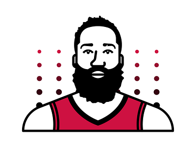 Harden adobeillustrator art artwork avatar colored design dribbble grid houston rockets illustration nba vector