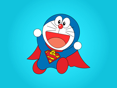 Doraemon Hero animation art design graphic design illustrasion illustration logo tracing vector wallpaper