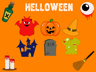 Icon Halloween animation art design graphic design illustrasion illustration logo tracing vector wallpaper