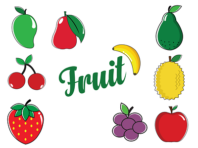 Icon Fruit animation art design graphic design illustrasion illustration logo tracing vector wallpaper