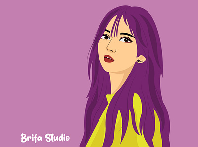 Purple Girl animation art design graphic design illustrasion illustration logo tracing vector wallpaper