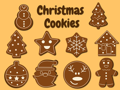 Icon Christmas Cookies animation art design graphic design illustrasion illustration logo tracing vector wallpaper