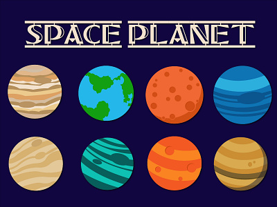 Icon Space Planet