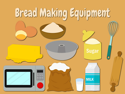 Icon Bread Making Equipment animation art design graphic design illustrasion illustration logo tracing vector wallpaper