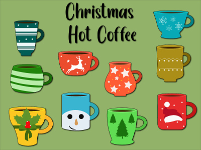 Icon Christmas Hot Coffee animation art design graphic design illustrasion illustration logo tracing vector wallpaper