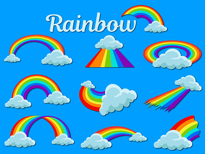 Icon Rainbow animation art design graphic design illustrasion illustration logo tracing vector wallpaper