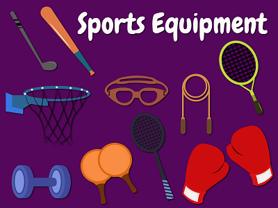 Icon Sports Equipment animation art design graphic design illustrasion illustration logo tracing vector wallpaper