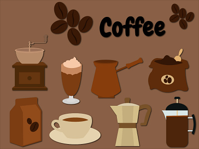 Icon Coffee animation art design graphic design illustrasion illustration logo tracing vector wallpaper