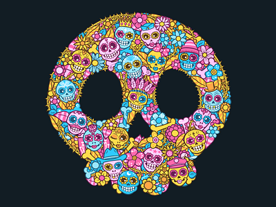 Dia De Los Muertos calaveras cymk day of the dead dia de los muertos illustration skull sugar skulls
