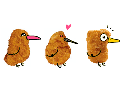 Chicken Nuggets character design chicken cute food fun nuggets