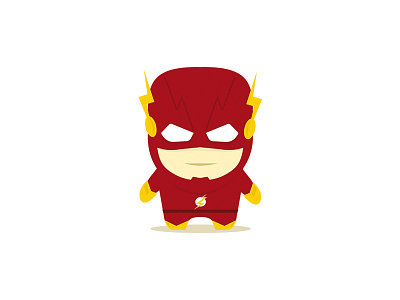 The Flash concept design flash flat graphic icon illustrator style superhero wallpaper
