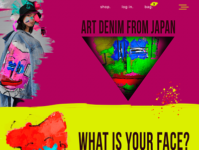 Art denim website concept design ui ux