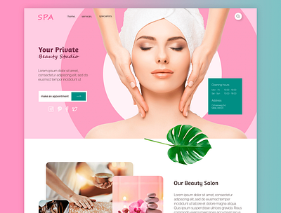 Beauty Studio concept app beauty studio concept design spa ui ux