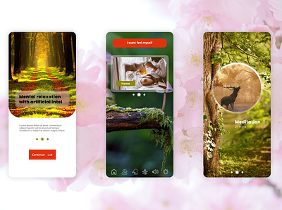 Relaxing app concept app calm concept design happiness relaxing ui ux