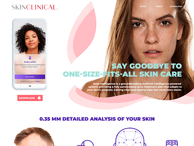 Skin Care app graphic design ui ux web