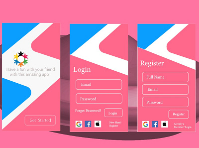 Mobile Template Recreation - IX app design illustration ui ux vector