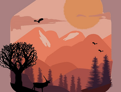Adobe illustrator landscape Background Design 3d branding design illustration vector