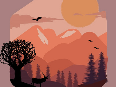 Adobe illustrator landscape Background Design