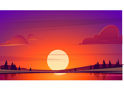 Sunrise art in Adobe illustrator branding design illustration vector
