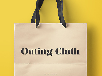 Outing Cloth Logo Design avant garde brand identity fashion female feminine handmade logo design