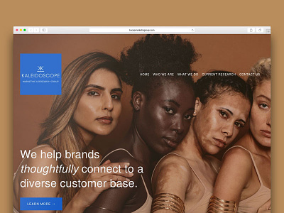Diversity Marketing Website Design brand cobalt blue culture diversity identity marketing web design website women