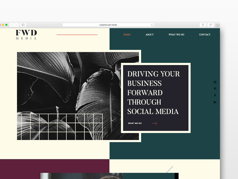 FWD Media Website Design founder female designers women marketing social media web design website user interface