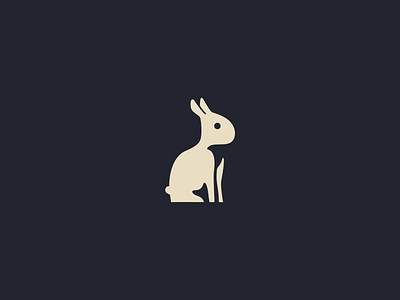 Sitting rabbit brand branding dark design icon identity logo logodesign mark rabbit sketch whitespace