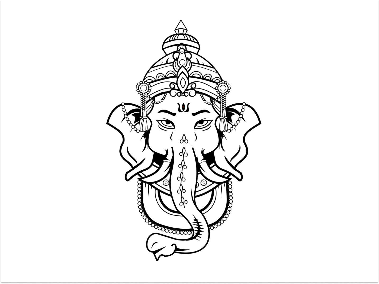 Hindu God Ganesha. Vector hand drawn illustration Stock Photo - Alamy